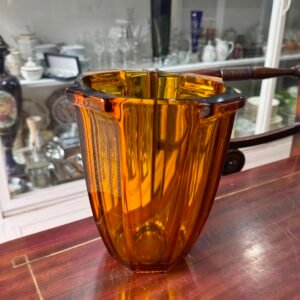 Florero Rudolf SCHROTTER ambar estilo ART DECO