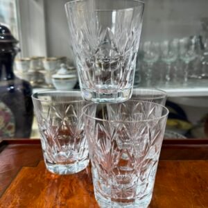 Set de 4 vasos de cristal súper tallados