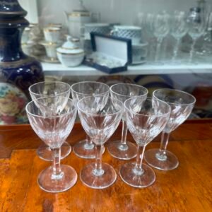 Juego de 7 copas de cristal para licor