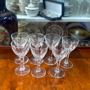 Juego de 7 copas de cristal para licor