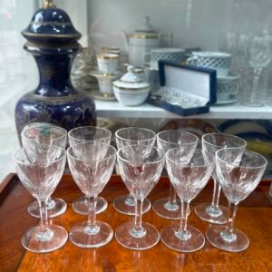 Juego de 10 copas de cristal para licor