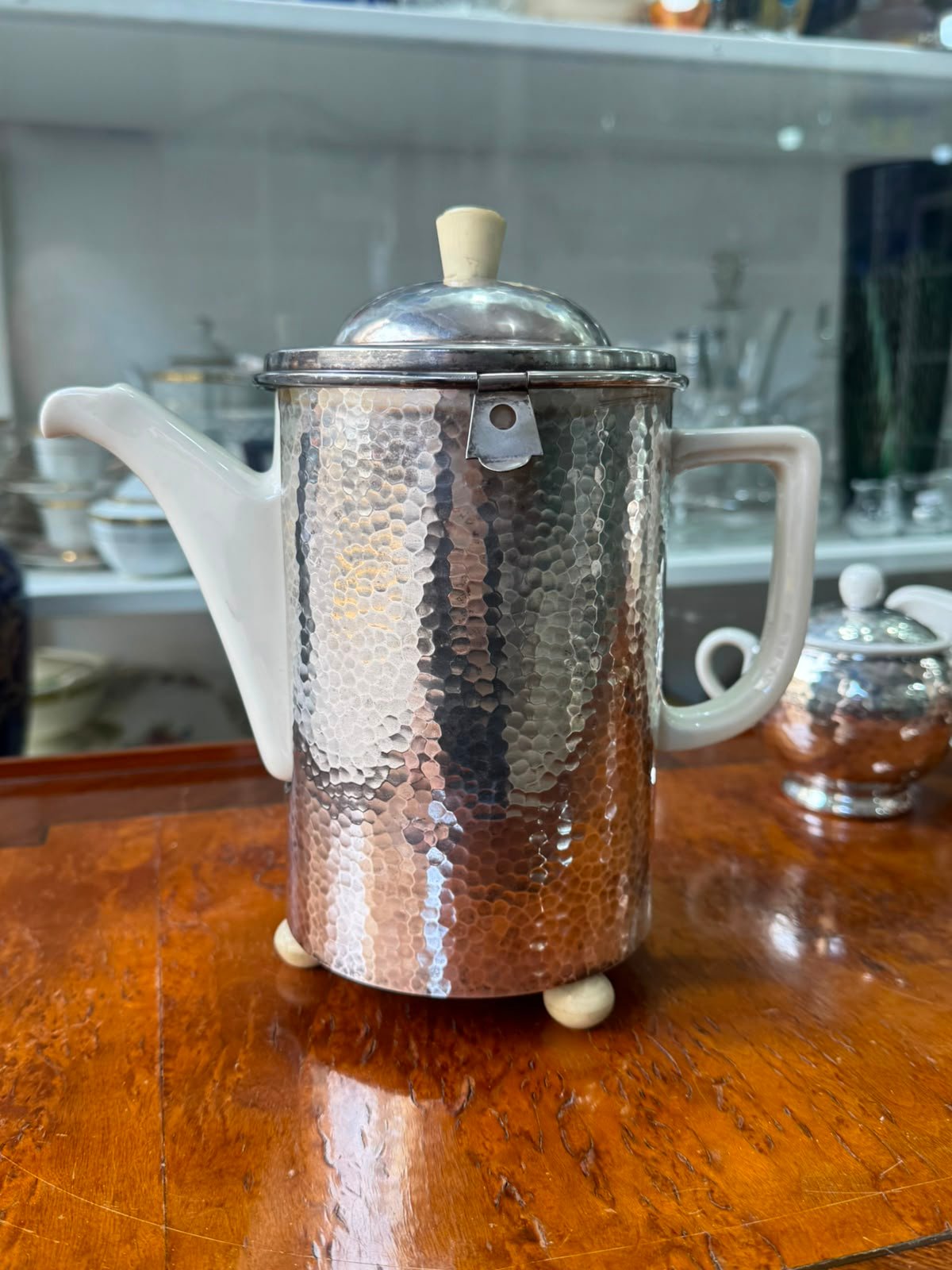 Servicio de té y café WMF aleman platería con porcelana - Imagen 7