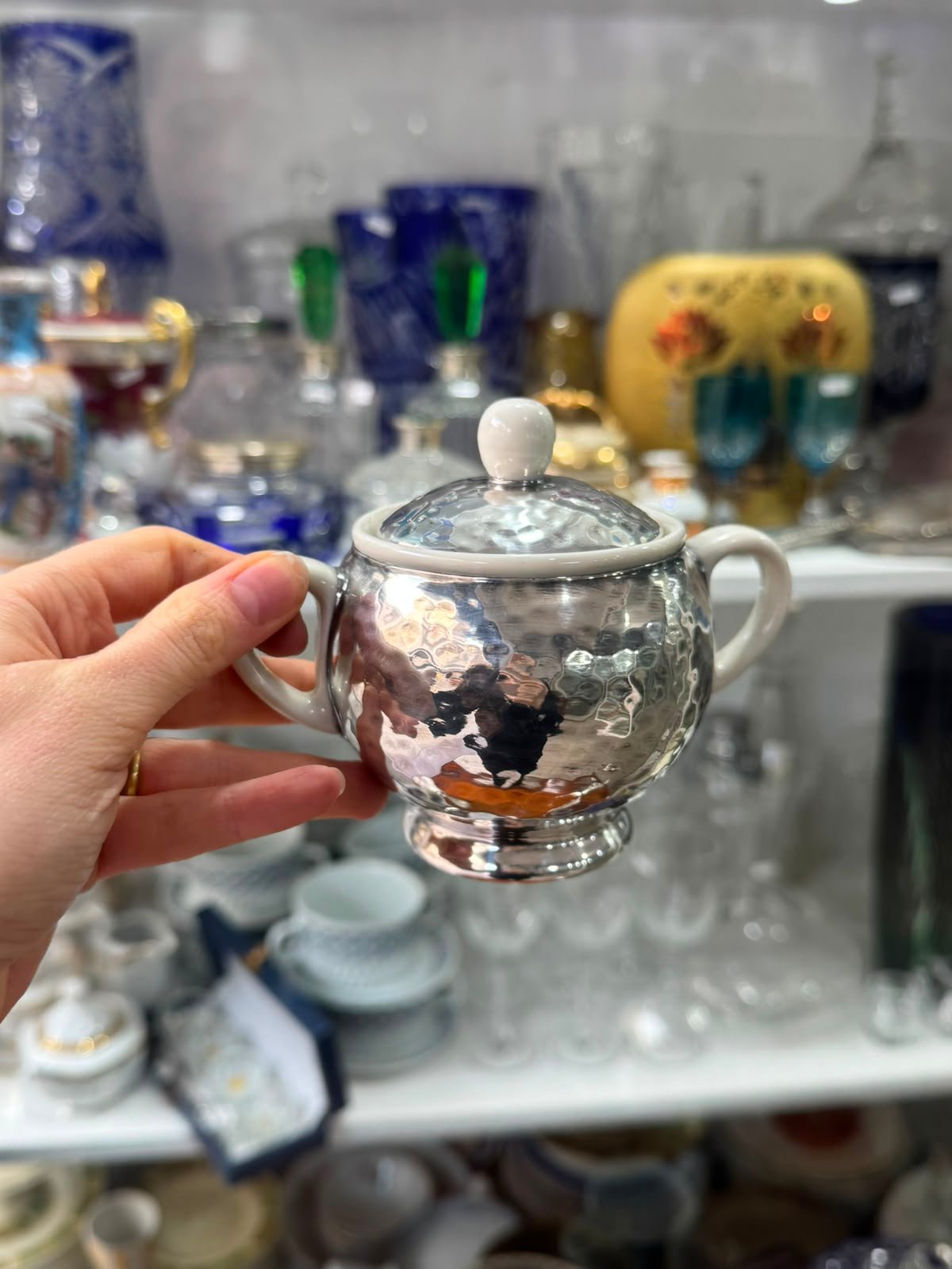 Servicio de té y café WMF aleman platería con porcelana - Imagen 5