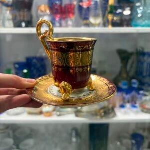 Dúo de café de porcelana