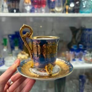 Dúo de café de porcelana