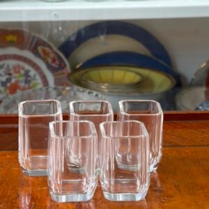 Set de 5 vasos de cristal estilo ART DECO ideal para shot