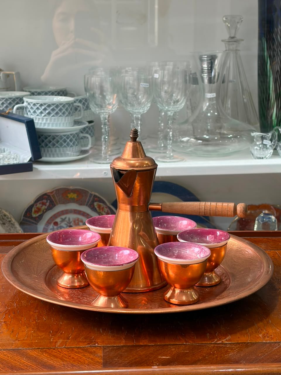 Servicio de café turco de cobre
