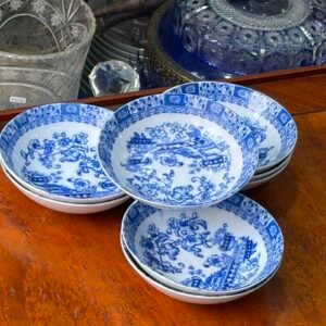 Juego de 8 compoteras porcelana tsuji old blue