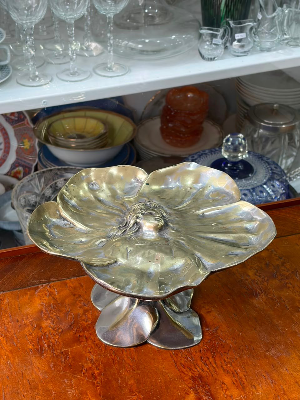 Antigua fuente o centro de mesa ART NOUVEAU luis vaniot 1900 - Imagen 4