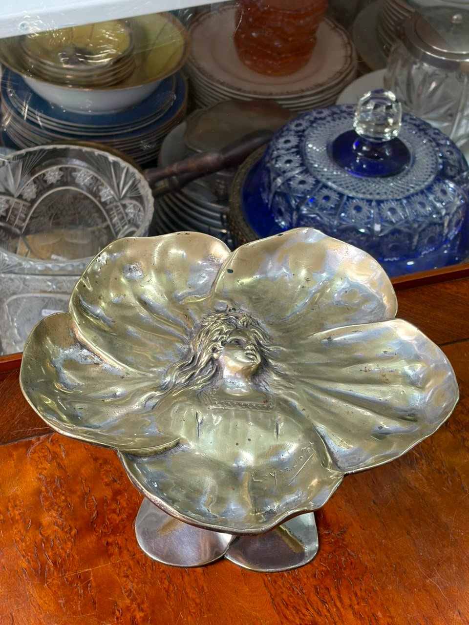 Antigua fuente o centro de mesa ART NOUVEAU luis vaniot 1900 - Imagen 6