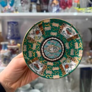 Plato porcelana tsuji pintado a mano con oro