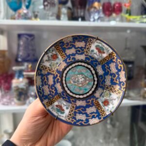 Plato porcelana tsuji pintado a mano con oro