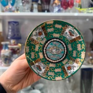 Plato porcelana tsuji pintado a mano con oro