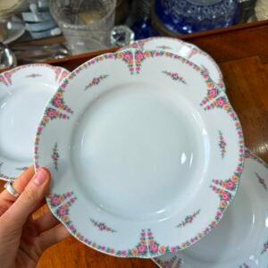 Set de 4 platos de postre porcelana verbano