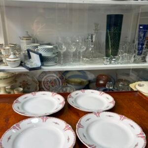 Set de 4 platos de postre porcelana verbano