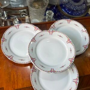 Set de 5 platos playos porcelana verbano
