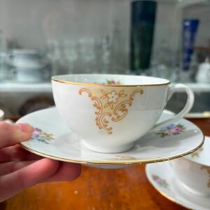 Juego de 6 dúos de té porcelana epiag checoslovaca