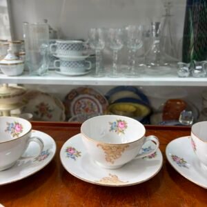 Juego de 6 dúos de té porcelana epiag checoslovaca
