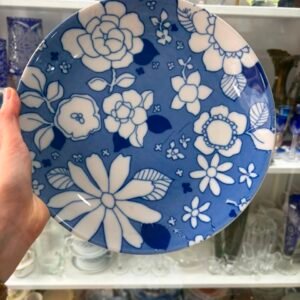 Juego de 8 platos playos porcelana MARLY