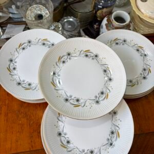 Juego de 12 platos de postre porcelana verbano