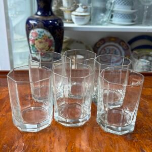 Juego de 6 vasos octagonales