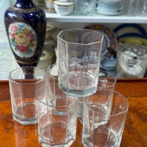 Juego de 6 vasos octagonales