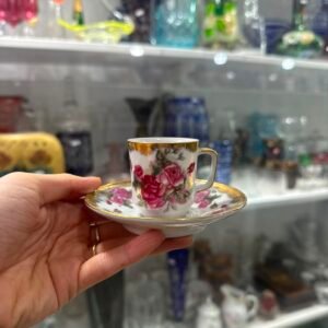 Dúo de café petit porcelana tsuji pintada a mano