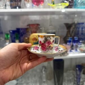 Dúo de café petit porcelana tsuji pintada a mano