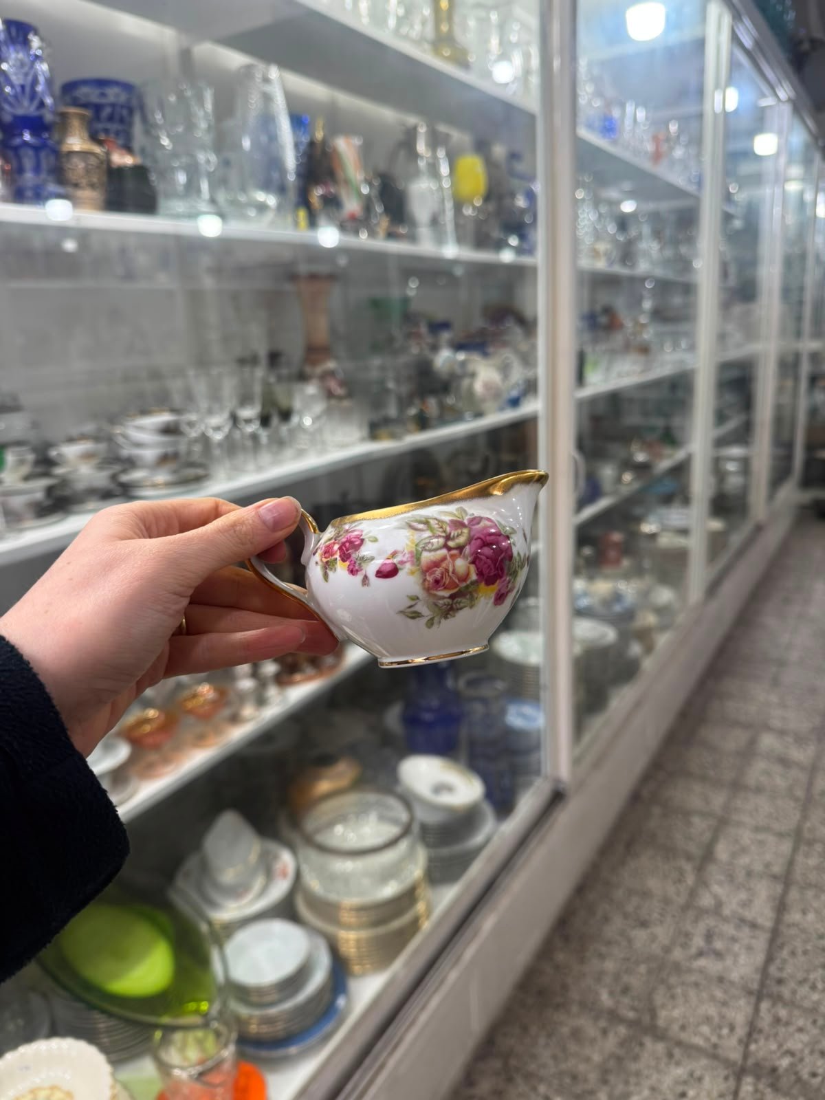 Juego de café porcelana tsuji pintado a mano con oro - Imagen 7