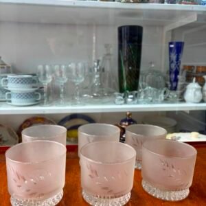 Juego de 6 vasos de opalina para whisky