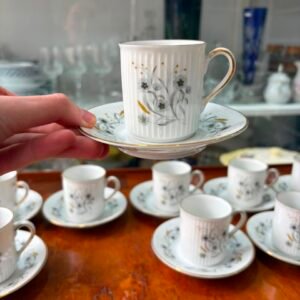 Juego de 12 dúos de café porcelana verbano