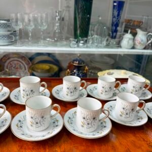 Juego de 12 dúos de café porcelana verbano