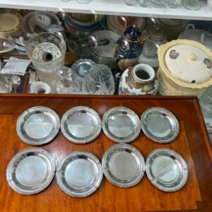 Juego de 8 posa vasos, platos de pan o despojadores PLATA LAPPAS