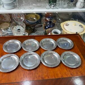 Juego de 8 posa vasos, platos de pan o despojadores PLATA LAPPAS