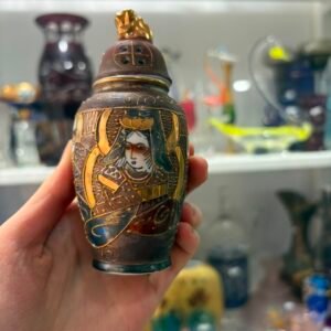 Potiche satsuma pintada a mano con oro