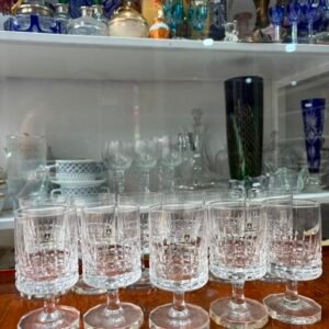 Juego de 11 copas de cristal súper tallado san carlos
