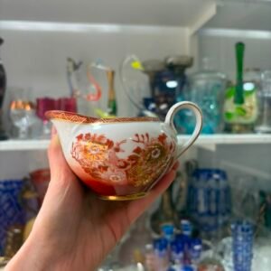 Lechera porcelana tsuji pintada a mano con oro