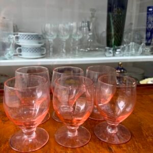 Juego de 6 copas rosas