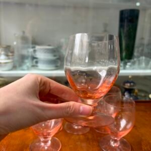 Juego de 6 copas rosas