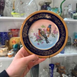 Plato porcelana limoges con aves