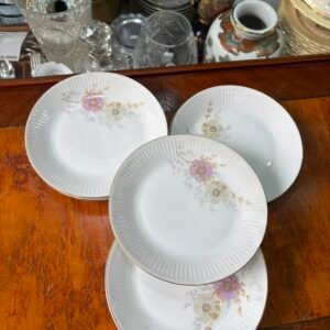 Juego de 9 platos de postre porcelana verbano