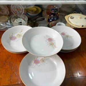 Juego de 9 platos hondos porcelana verbano