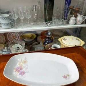 Fuente rectangular porcelana verbano