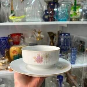 Salsera con fuente porcelana verbano
