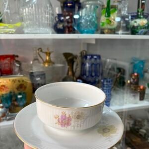 Salsera con fuente porcelana verbano