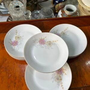 Juego de 9 platos de pan porcelana verbano