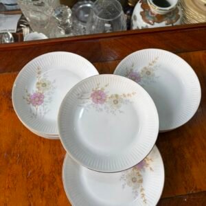 Juego de 9 platos de pan porcelana verbano
