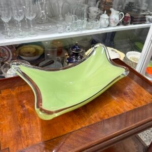 Centro de mesa de cristal de murano color verde lima