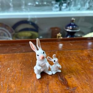 Set de 2 conejos porcelana