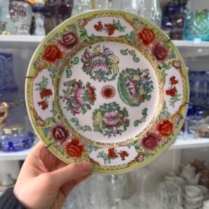Plato porcelana oriental pintado a mano